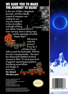 Journey to Silius (USA) box cover back